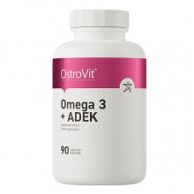 Омега для спорта OstroVit Omega 3 + ADEK 90 Caps