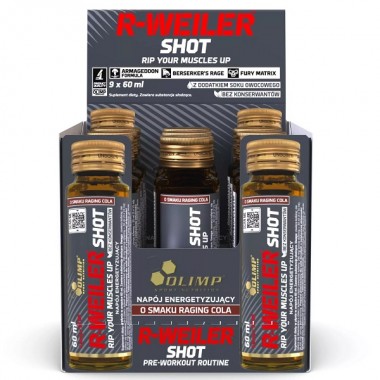 Комплекс до тренировки Olimp Nutrition R-Weiler Shot БЛОК СТЕКЛО 9 х 60 ml Cola