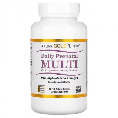 Витамины для беременных California Gold Nutrition Daily Prenatal Multi 60 Softgels
