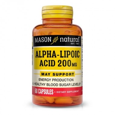 Альфа-липоевая кислота Mason Natural Alpha-Lipoic Acid 200 mg 60 Caps