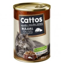 Cattos для кошек влажный корм с печенкой, 415 г