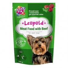 Леопольд Мясной корм с говядиной для собак, пауч 100 г (24шт/уп) Леопольд Мясной корм с говядиной для собак, пауч 100 г (24шт/уп)