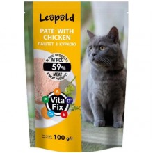 Леопольд Паштет с курицей для кошек, пауч 100 г (24 шт/уп) Леопольд Паштет с курицей для кошек, пауч 100 г (24 шт/уп)