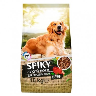  Spiky сухой корм для собак со вкусом говядины 10 кг
