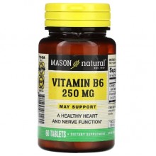 Пиридоксин Mason Natural Vitamin B6 250 mg 60 Tabs