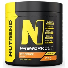 Комплекс до тренировки Nutrend N1 Preworkout 255 g /30 servings/ Red Orange Комплекс до тренировки Nutrend N1 Preworkout 255 g /30 servings/ Red Orange