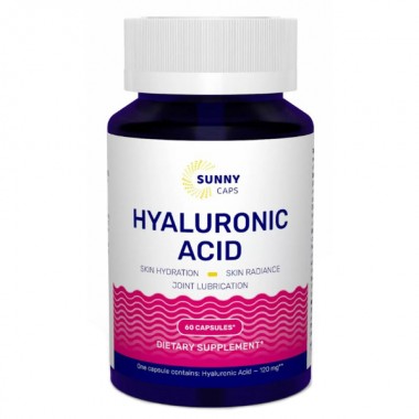 Гиалуроновая кислота Sunny Caps Hyaluronic Acid 120 mg 60 Caps Гиалуроновая кислота Sunny Caps Hyaluronic Acid 120 mg 60 Caps