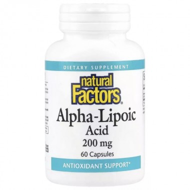 Альфа-липоевая кислота Natural Factors Alpha-Lipoic Acid 200 mg 60 Caps