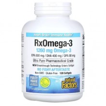 Омега 3 Natural Factors RxOmega-3 1260 mg 120 Softgels