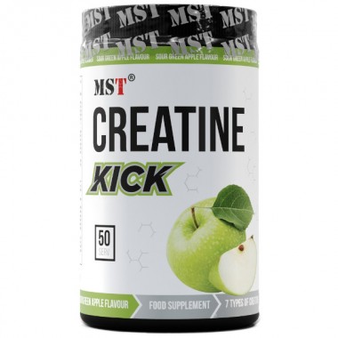 Креатин комплекс MST Nutrition Creatine Kick 500 g /50 servings/ Green Apple Креатин комплекс MST Nutrition Creatine Kick 500 g /50 servings/ Green Apple
