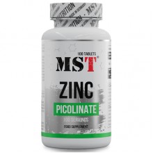 Микроэлемент Цинк для спорта MST Nutrition Zinc Picolinate 100 Tabs Микроэлемент Цинк для спорта MST Nutrition Zinc Picolinate 100 Tabs