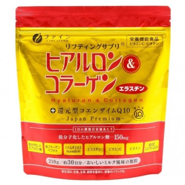 Коллаген Fine Japan Hyaluron & Collagen Premium with Q10 210 g /30 servings/ Коллаген Fine Japan Hyaluron & Collagen Premium with Q10 210 g /30 servings/