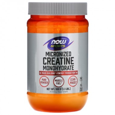 Креатин моногидрат NOW Foods Creatine Monohydrate Micronized 500 g /119 servings/