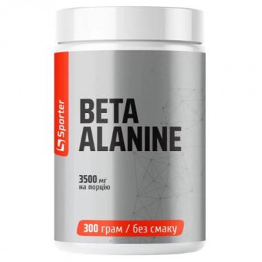Бета-аланин для спорта Sporter Beta-Alanine Powder 300 g /85 servings/ Бета-аланин для спорта Sporter Beta-Alanine Powder 300 g /85 servings/