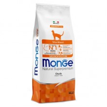 Сухой корм для котов Monge Cat Sterilised с уткой 10 Кг