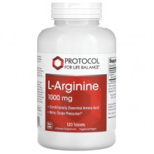 Аргинин Protocol for Life Balance Arginine 1000 mg 120 Tabs