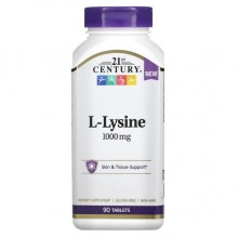 Лизин 21st Century L-Lysine 1000 mg 90 Tabs