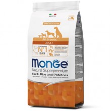 Сухой корм для собак Monge Dog All breeds Adult утка, рис и картофель 15 Кг Сухой корм для собак Monge Dog All breeds Adult утка, рис и картофель 15 Кг
