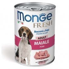 Влажный корм для собак Monge Dog Wet FRESH свинина 0,4 Кг