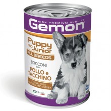 Влажный корм для собак Gemon Dog Wet Wet Puppy & Junior курица с индейкой 0,415 Кг Влажный корм для собак Gemon Dog Wet Wet Puppy & Junior курица с индейкой 0,415 Кг