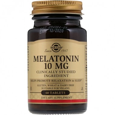 Мелатонин для сна Solgar Melatonin 10 mg 60 Tabs SOL-01956
