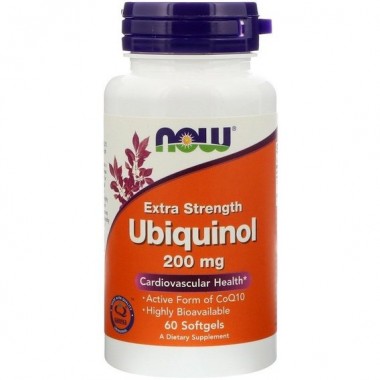 Коэнзим NOW Foods Ubiquinol Extra Strength 200 mg 60 Softgels