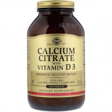 Микроэлемент Кальций Solgar Calcium Citrate with Vitamin D3 240 Tabs