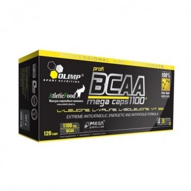 Аминокислота BCAA для спорта Olimp Nutrition BCAA Mega caps 1100 120 Caps