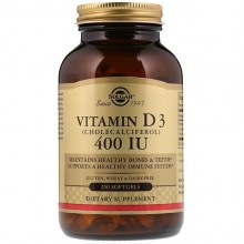 Витамин D Solgar Vitamin D3 (Cholecalciferol) 400 IU 250 Softgels