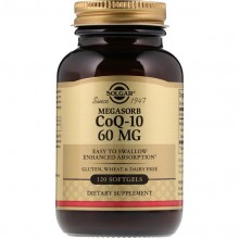 Коэнзим Solgar Megasorb CoQ-10 60 mg 120 Softgels Коэнзим Solgar Megasorb CoQ-10 60 mg 120 Softgels