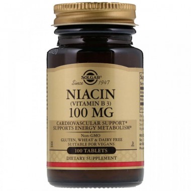 Ниацин Solgar Niacin (Vitamin B3) 100 mg 100 Tabs Ниацин Solgar Niacin (Vitamin B3) 100 mg 100 Tabs