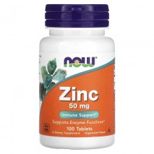 Микроэлемент Цинк NOW Foods Zinc Gluconate 50 mg 100 Tabs Микроэлемент Цинк NOW Foods Zinc Gluconate 50 mg 100 Tabs
