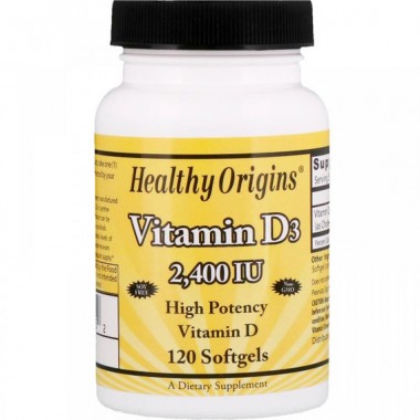 Витамин D Healthy Origins Vitamin D3 2400 IU 120 Softgels