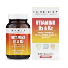 Витамин D Dr. Mercola Vitamins D3 & K2 5000 IU 90 Caps Витамин D Dr. Mercola Vitamins D3 & K2 5000 IU 90 Caps