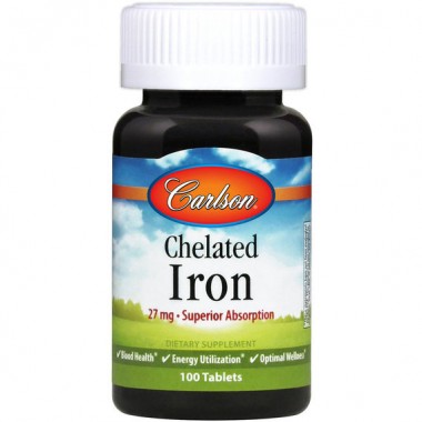 Микроэлемент Железо Carlson Labs Chelated Iron 100 Tabs CAR-05571