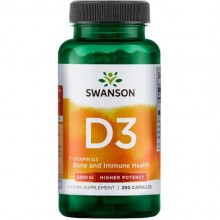 Витамин D Swanson Vitamin D3 - Higher Potency 50 mcg 250 Caps SWA-11210
