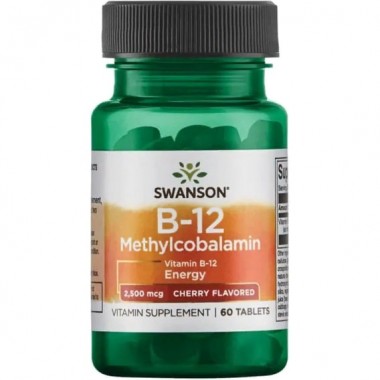 Витамин Б12 Swanson Vitamin B-12 Methylcobalamin 2500 mcg 60 Tabs Cherry SWA-02783