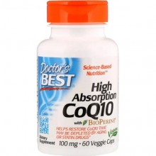 Коэнзим Doctor's Best High Absorption CoQ10 with BioPerine 100 mg 60 Veg Caps DRB-00069
