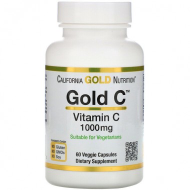 Витамин C California Gold Nutrition Gold C, Vitamin C 1000 mg 60 Veg Caps