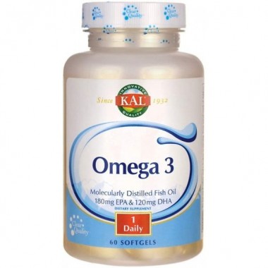 Омега 3 KAL Omega 3 Fish 180/120, 1000mg 60 Softgels CAL-84006
