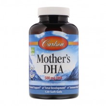 Омега 3 Carlson Labs Mother's DHA 500 mg 120 Soft Gels CAR-01561 Омега 3 Carlson Labs Mother's DHA 500 mg 120 Soft Gels CAR-01561