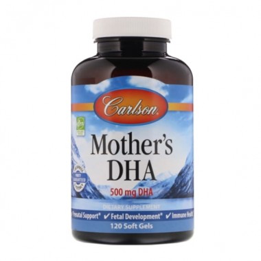 Омега 3 Carlson Labs Mother's DHA 500 mg 120 Soft Gels CAR-01561