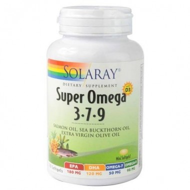 Омега 3 Solaray Super Omega 3-7-9 120 Softgels SOR-61009