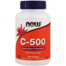 Витамин C NOW Foods C-500 With Rose Hips 250 Tabs NOW-00672 Витамин C NOW Foods C-500 With Rose Hips 250 Tabs NOW-00672