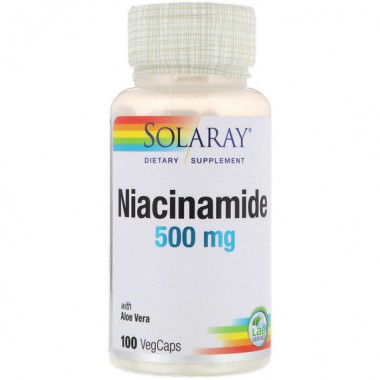 Ниацин Solaray Niacinamide 500 mg 100 Veg Caps SOR04365 Ниацин Solaray Niacinamide 500 mg 100 Veg Caps SOR04365