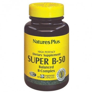 В комплекс Nature's Plus Super В-50 60 Veg Caps NTP1310 В комплекс Nature's Plus Super В-50 60 Veg Caps NTP1310