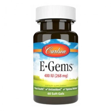 Витамин E Carlson Labs E-Gems 400 IU 60 Soft Gels