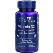 Витамин D Life Extension Vitamin D3 5000 60 Caps