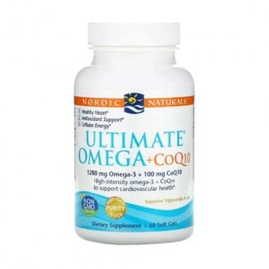 Омега 3 Nordic Naturals Ultimate Omega + CoQ10 1000 mg 60 Soft Gels