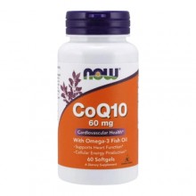 Коэнзим NOW Foods CoQ10 with Omega-3 Fish Oil 60 Softgels Коэнзим NOW Foods CoQ10 with Omega-3 Fish Oil 60 Softgels